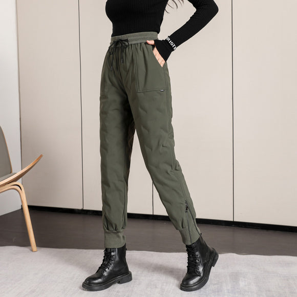 Women's Cotton and Duck Down Thermal Sports Pants