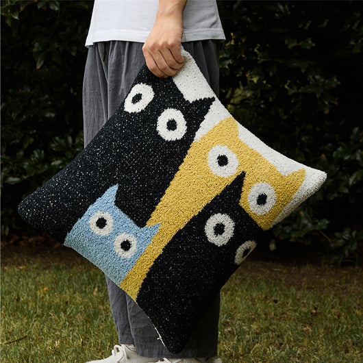 Funda de Almohada Gato Adorable con Núcleo Integral