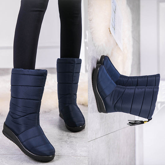 Botas de Nieve para Mujer con Borlas Impermeables y Suela Antideslizante - Image 3