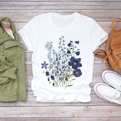 Blusa Estampado Floral Blanca Manga Corta - Image 8