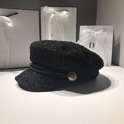 Gorro de Seda Brillante Azul Marino para Mujer - Image 6