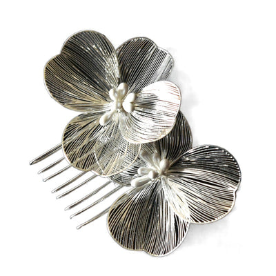 Peineta Nupcial de Flores Doradas - Accesorio de Ensueño para Novia - Image 15