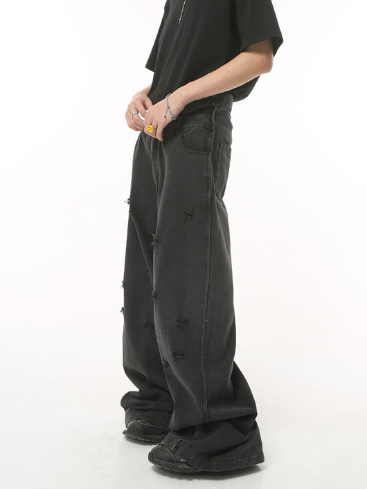 Pantalones Vaqueros Rotos Ancho Estilo Otoño para Hombre - Image 7