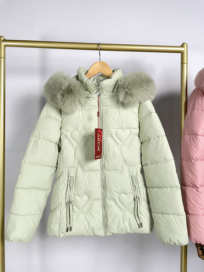 Chaqueta Cálida con Cuello de Pelaje para Mujer - Image 11