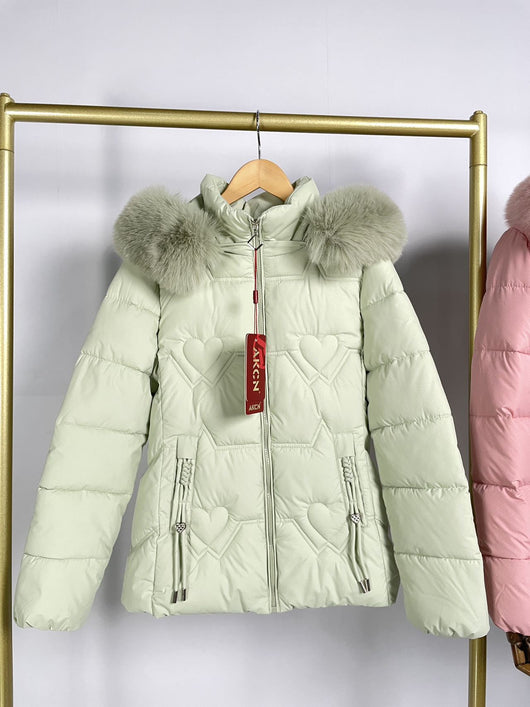 Chaqueta Cálida con Cuello de Pelaje para Mujer - Image 11