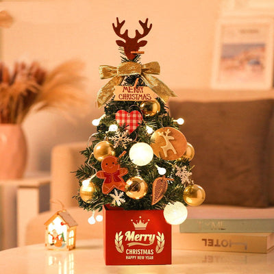 Árbol de Navidad Pequeño de Escritorio con Adornos Decorativos - Image 7