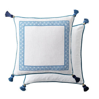 Funda de Cojín para Sofá Estilo Chino Moderno Porcelana Azul y Blanco - Image 4