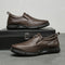 Sapatos Masculinos de Couro com Sola Macia - Conforto para Idosos