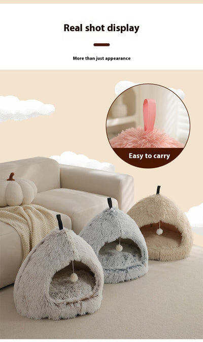 Cama Térmica Acogedora para Gatos - Nido Peluche Invierno - Image 15