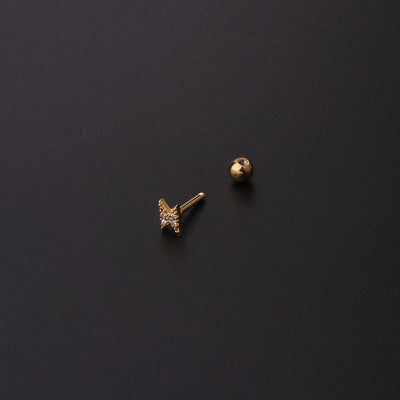 Aretes de Circón Facetado con Piercing - Image 7