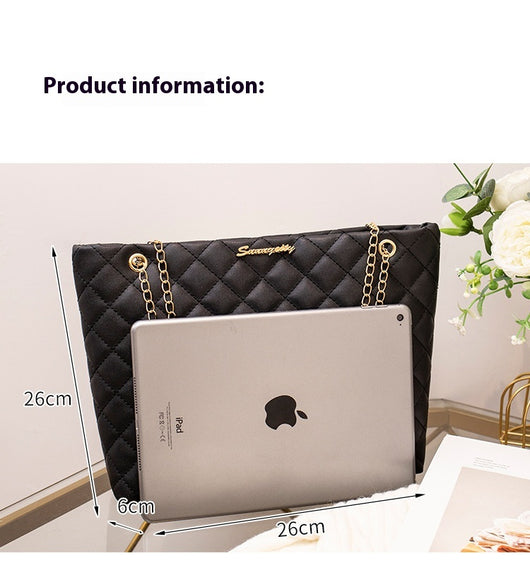 Bolso Bandolera Mujer Capacidad Grande Diseño Rombo Cadena Premium - Image 17