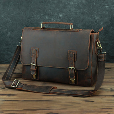 Bolso Bandolera de Cuero Vacuno Estilo Retro - Image 3