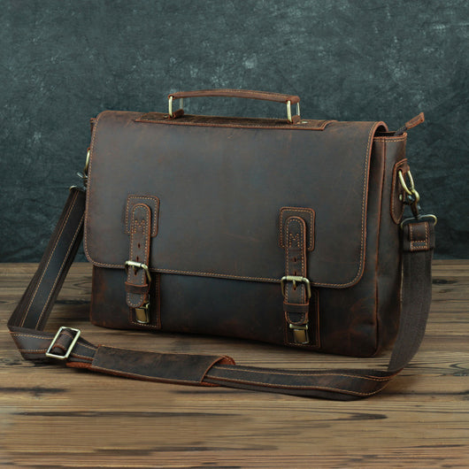 Bolso Bandolera de Cuero Vacuno Estilo Retro - Image 3