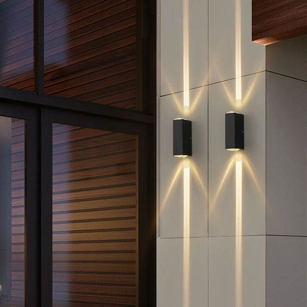 Lámpara de Pared Exterior Doble Artística - Luz Impermeable para Fachadas y Escaleras