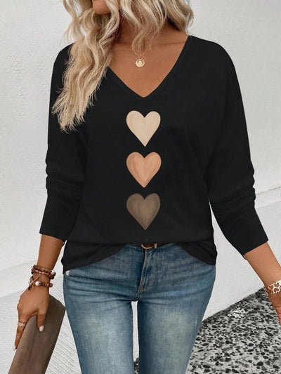 Blusa Casual de Cuello V y Manga Larga para Mujer - Image 25
