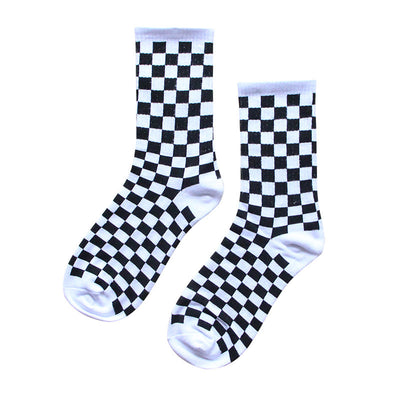 Calcetines Hombre Cuadros Blanco y Negro - Otoño Invierno - Image 7