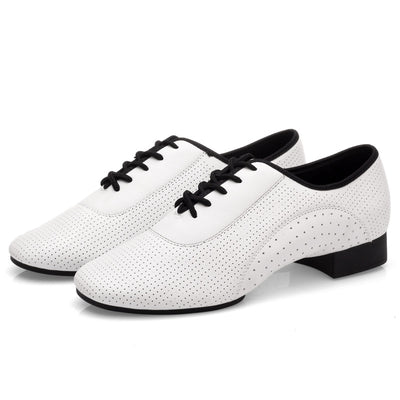 Zapatos de Danza Latina Modernos para Hombre - Suela de Goma Blanca Exterior - Image 10