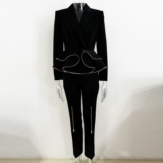 Traje Ejecutivo Dos Piezas con Blazer Ajustado y Pantalón Entallado - Image 4