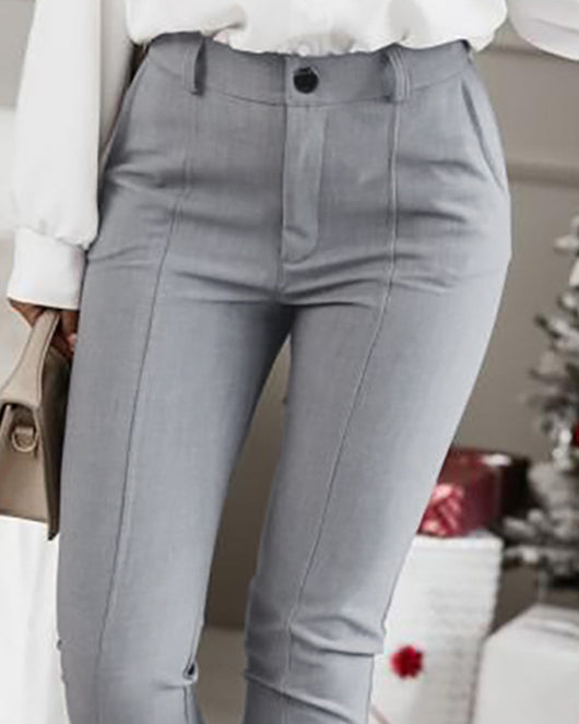 Pantalones Skinny Ajustados para Mujer con Puño Acanalado - Versátiles y Cómodos - Image 11