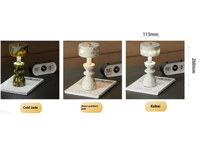 Lámpara de Escritorio Mármol Jade - Decoración Elegante - Image 11