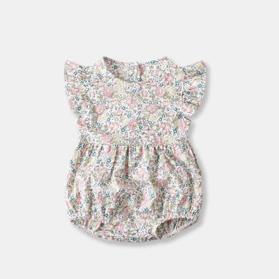 Pelele de Algodón Floral para Bebé - Diseño Pastoral Adorable
