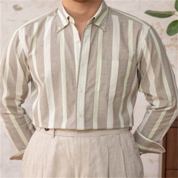 Camisa Ejecutiva Transpirable con Cuello Italiano y Botones Ocultos