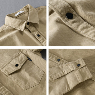 Camisa de Trabajo Manga Larga para Hombre - Diseño Simple y Versátil - Image 4