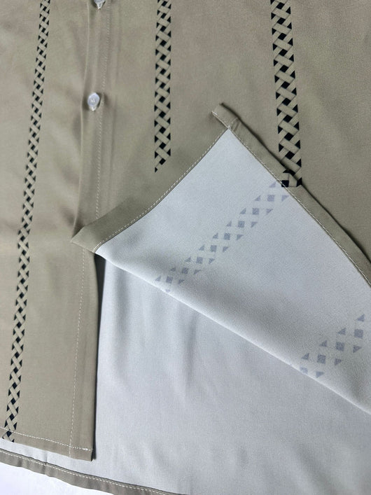 Camisa Manga Larga con Estampado Digital Talla Grande para Hombre - Image 13