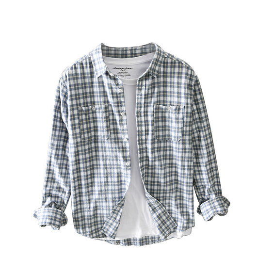Camisa Casual de Cuadros para Hombre - Manga Larga Versátil - Image 7