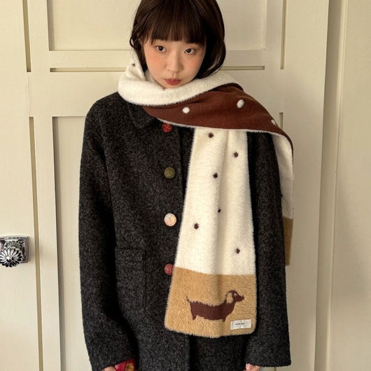 Bufanda Reversible Estampado Lunares Puppy Gallery Otoño-Invierno para Mujer