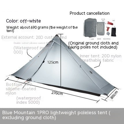 Carpa de Camping Impermeable sin Varillas - Image 8