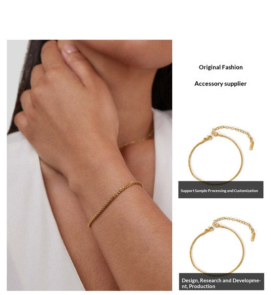 Pulsera Dorada Brillante Verano 2024 para Mujer - Image 11