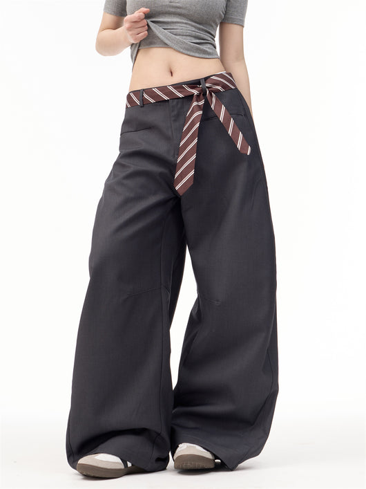 Pantalones Casuales Mujer Diseño Retro Americano con Detalle de Lazo - Image 5