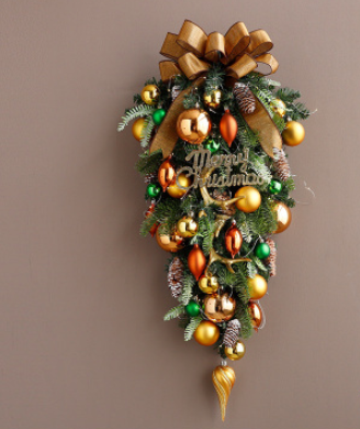 Corona Navideña Jinghua para Puerta - Decoración Elegante de Pared - Image 24