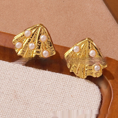 Aretes de Perla Concha Marina - Diseño Playa Chic - Image 5