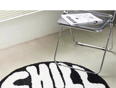 Alfombra Redonda Blanco y Negro para Sala, Dormitorio y Recibidor - Image 14