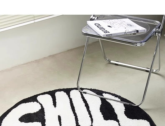 Alfombra Redonda Blanco y Negro para Sala, Dormitorio y Recibidor - Image 14