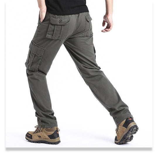 Pantalones Cargo de Algodón Multibosillo para Hombre - Ajuste Holgado y Resistente - Image 16