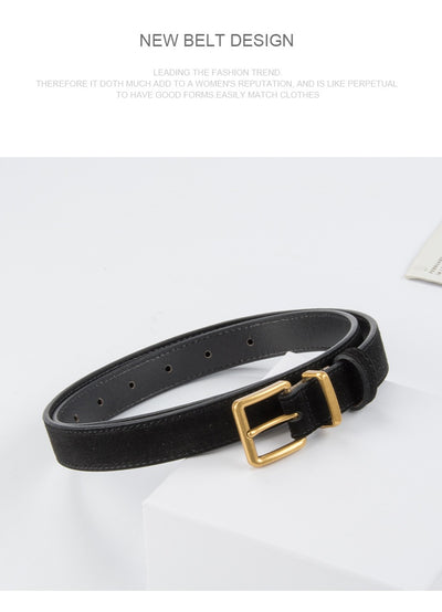Cinturón de Cuero Gamuza Retro para Mujer - Piel de Res Premium - Image 17