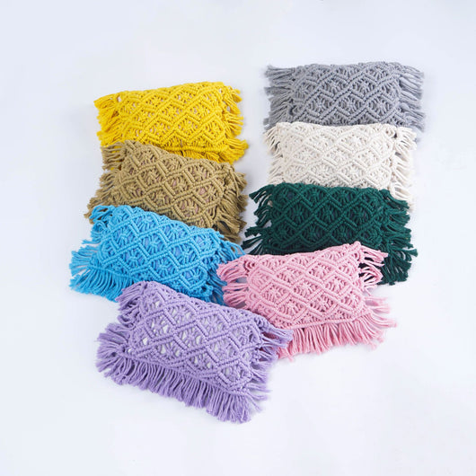 Cojín Tejido a Mano con Borlas Decorativas - Image 15