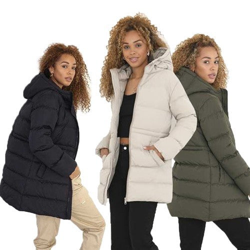 Abrigo Largo Acolchado con Capucha para Mujer - Calidez Total en Invierno - Image 13
