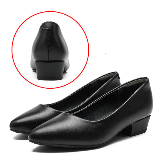 Zapatos de Trabajo para Mujer en Cuero Negro - Image 13