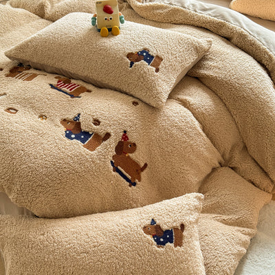 Conjunto Térmico Infantil de Cachemira Extra Grueso con Diseños Divertidos