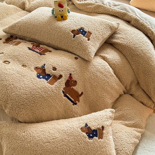 Conjunto Térmico Infantil de Cachemira Extra Grueso con Diseños Divertidos