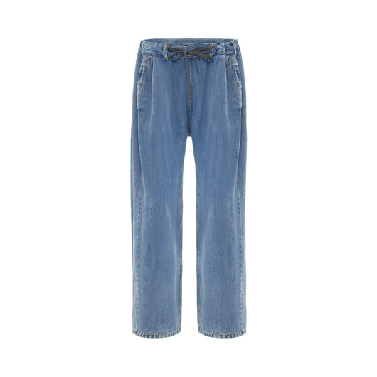 Jeans Rectos Talle Alto Desgastados para Mujer - Image 5