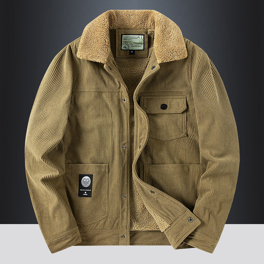Abrigo de Pana para Hombre - Invierno Grueso y Cálido - Image 3