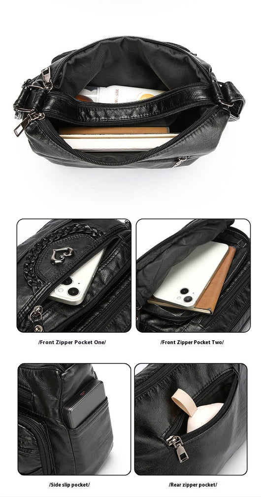 Bolso Mensajero Mujer Grande Multi-bolsillos Capacidad Premium - Image 14