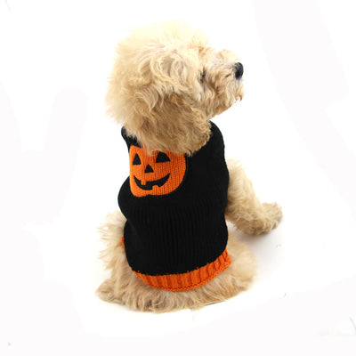 Suéter Tejido de Calabaza para Perros - Disfraz Halloween - Image 5