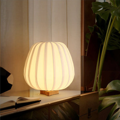 Lámpara de Mesa de Madera Estilo Japonés - Luz Cálida para Dormitorio y Estudio - Image 5