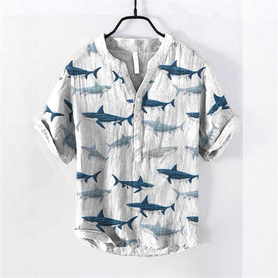 Camisa de Manga Larga con Estampado 3D de Rayas para Hombre - Image 2
